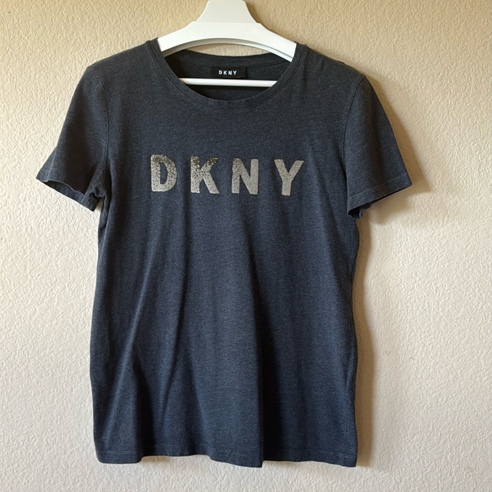 DKNY Charcoal Tee with Logo